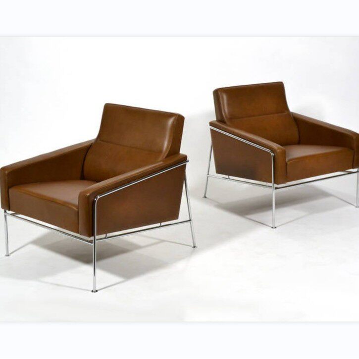 Arne Jacobsen 3300北欧风格单人沙发客厅i沙发椅皮质休闲椅