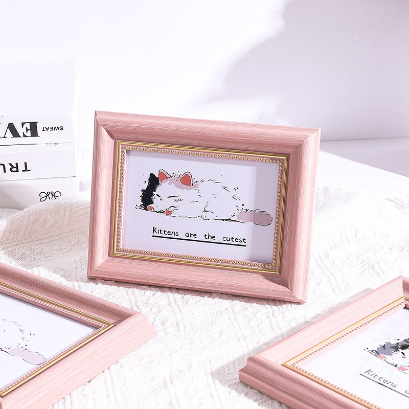 Creative American Retro Photo Frame Table 6 Inches 7 Inches 8inch 10inch Wedding Photo Frame Wall Hanging Picture Frame Empty Frame Mounting