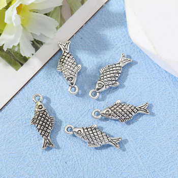 DIY Zinc Alloy Jewelry Accessories Marine Animal Small Carp Pendant Pendant Necklace Earrings Bracelet Accessories Material
