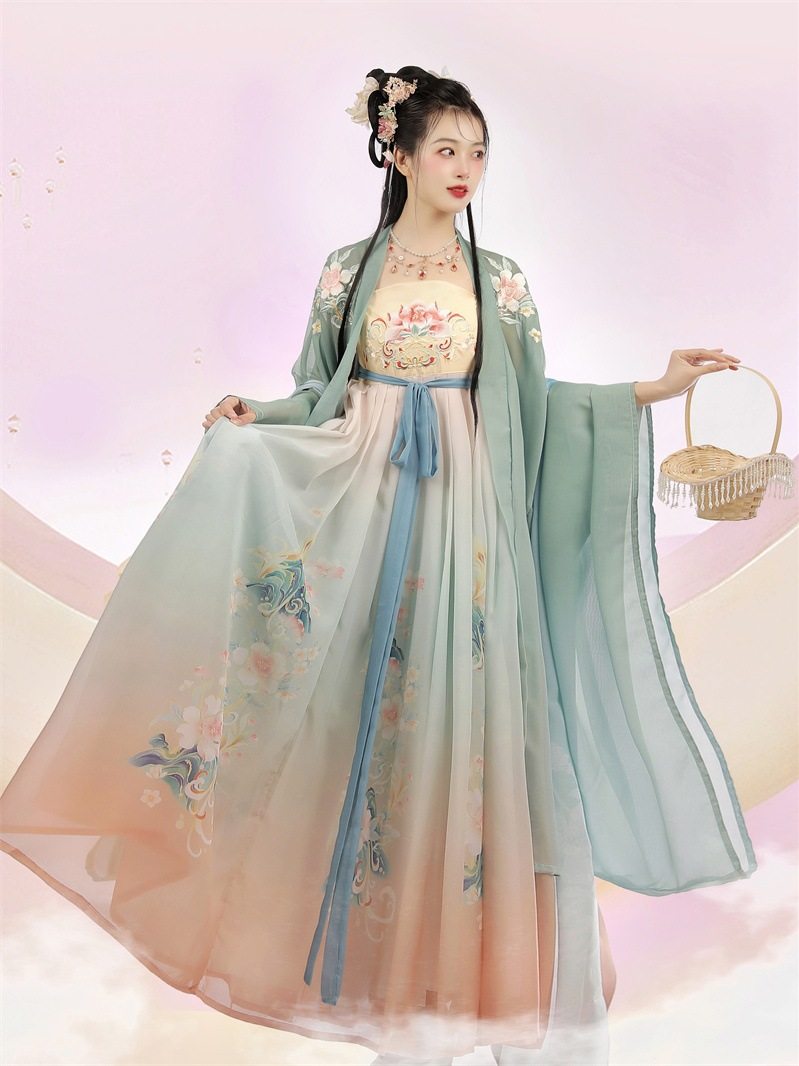 Tang Made Chebula Skirt Big Sleeve Shirt Hanfu Women's Full Set Ke Zi Skirt Chest One-Piece Fairy Style Daily Spring and Autumn New Style