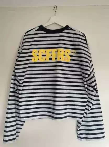 Fashionable Striped 2026 T-Shirt Summer New Style Loose Trendy Top Mid-Length Ins Short-Sleeve