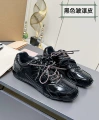 Black wrinkled patent leather
