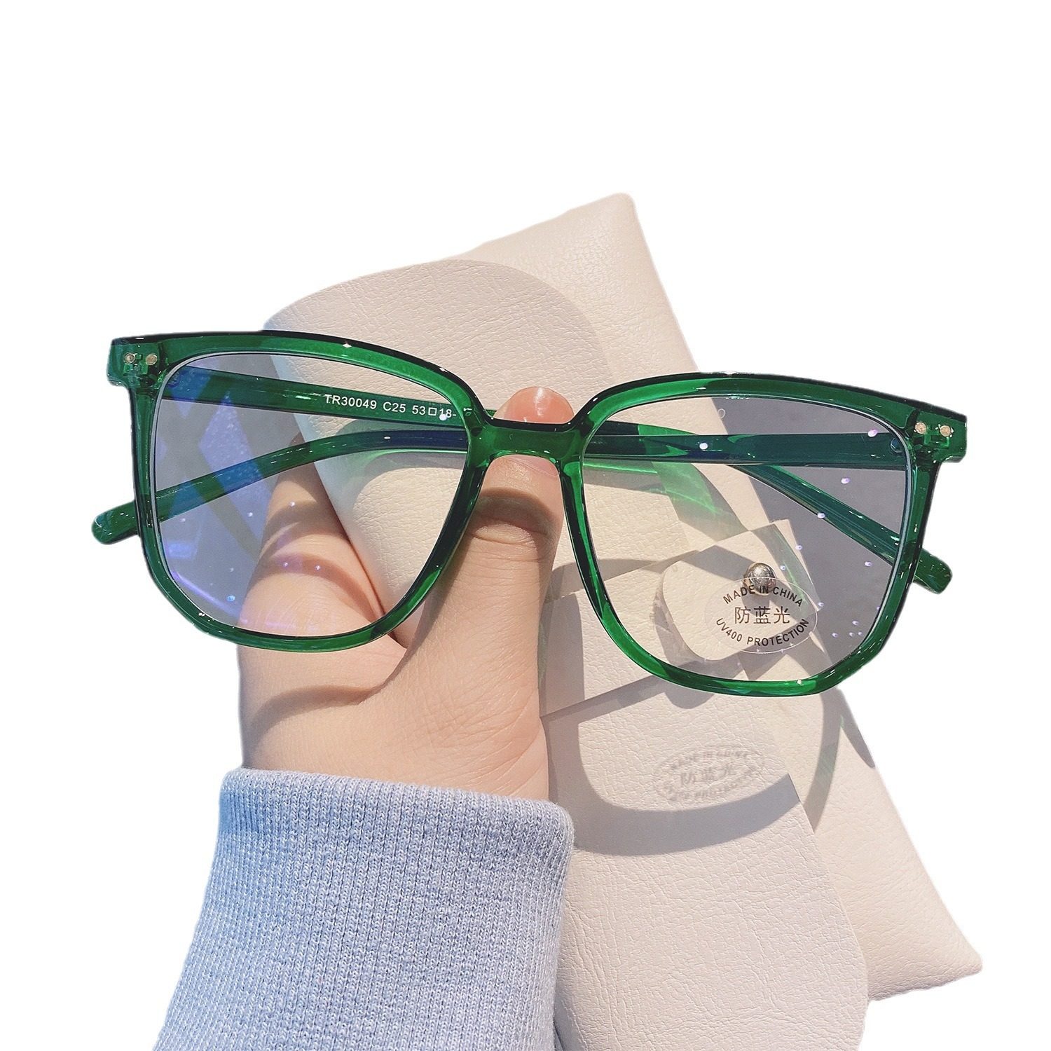 Anti-Blue Ray anti-radiation glasses frame for women Korean style fashionable myopia adjustable degrees Net red eye protection plain glasses for men