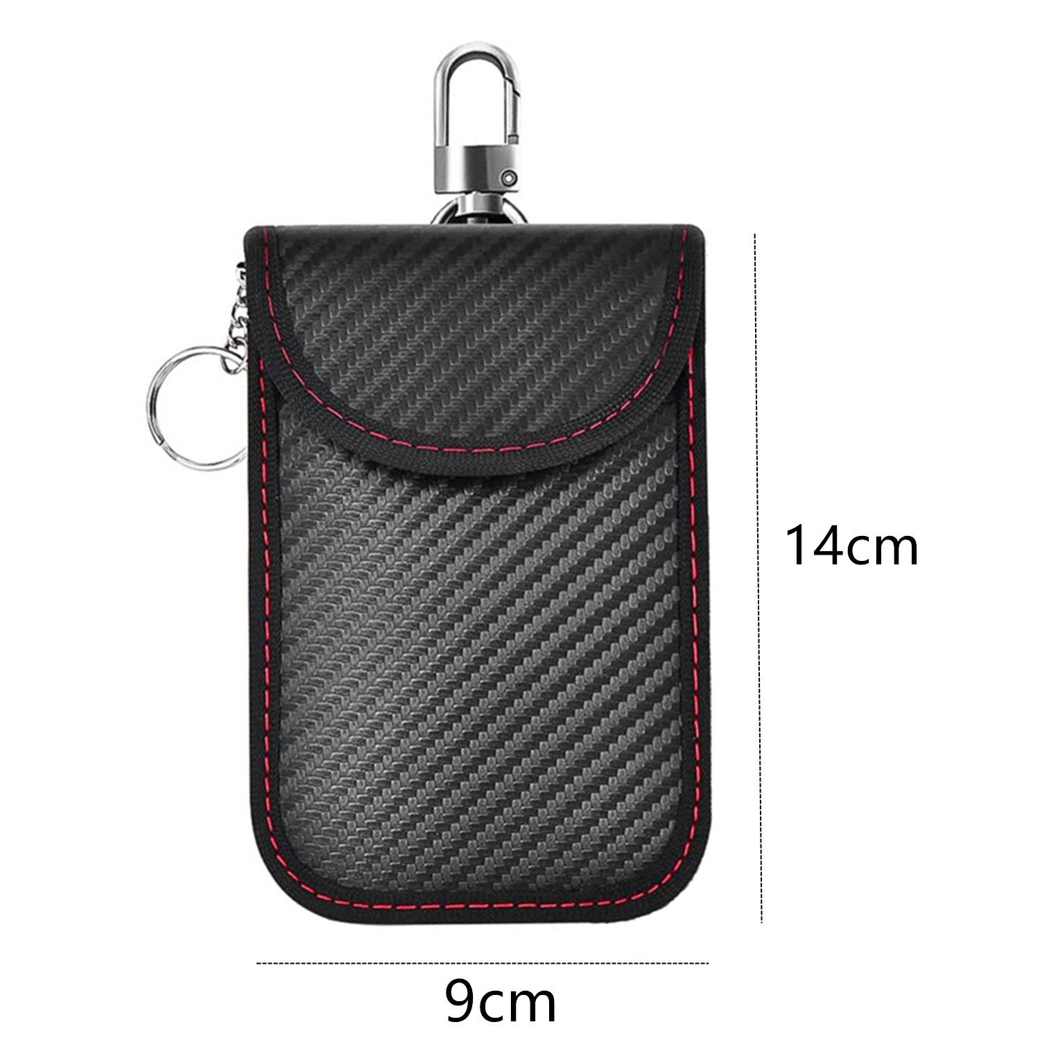 2024 Amazon Carbon Fiber Rfid Car Key Shielding Bag Faraday Bag Anti-Theft Anti-Scan Key Fob Case