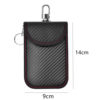 2024 Amazon Carbon Fiber Rfid Car Key Shielding Bag Faraday Bag Anti-Theft Anti-Scan Key Fob Case