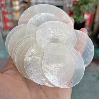 Mica Flakes Natural Shell Shell Wind Chime Mother-Of-Pearl Decorative Pieces DIY Lamps Mirror Shell Wedding Disc Painting Accessories