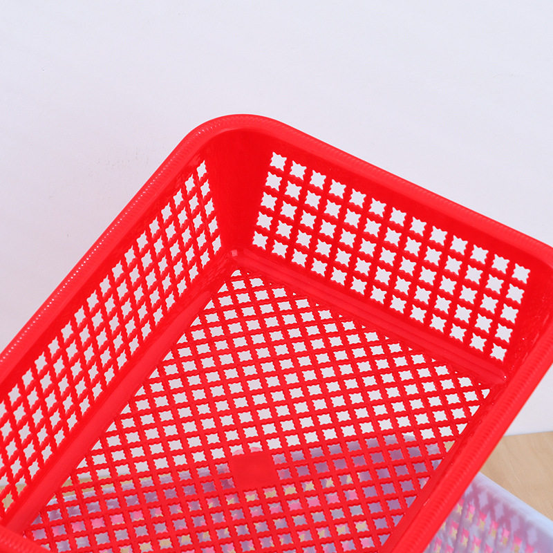Plastic Basket Kitchen Storage Basket Rectangular Household Fruit and Vegetable Washing and Draining Blue E-Commerce Aquatic Product Distribution Box