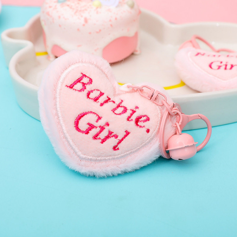 Stuffed Heart Keychain Pendant, Girly Heart Bag Pendant, Plush Toy Heart-Shaped Doll Decorative Accessories