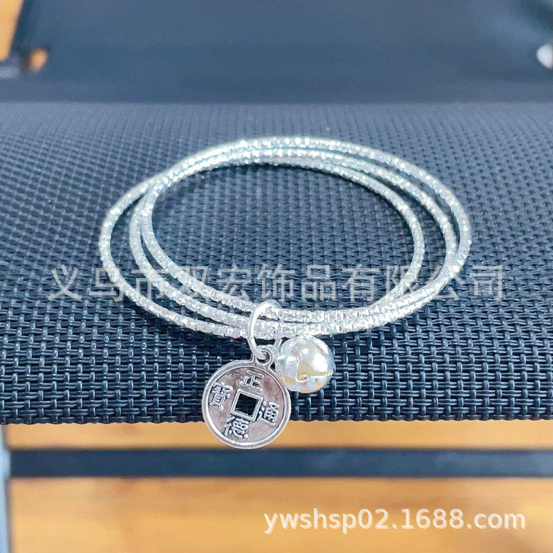 三圈女生手镯 苹果时尚满天星女式手镯 创意女士生日礼品手链批发