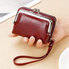 Lonny New Coin Card Holder Cross-Border Supply Women's Buckle Coin Purse 4inch Zipper Clip Bag Clutch Bag