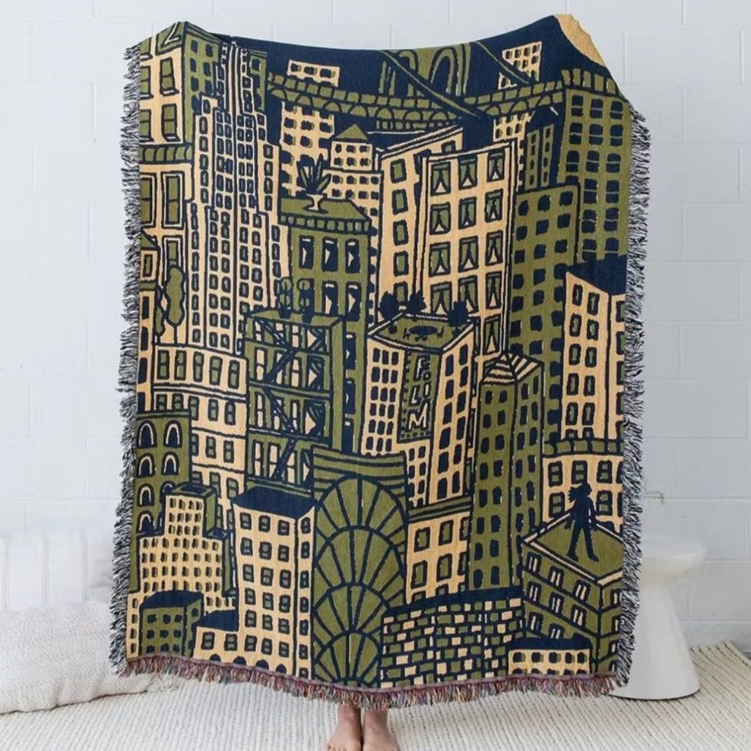 Floral Blanket INS Style Cross-border Home Leisure Blanket Tapestries Decorative Blanket American Country Sofa Blanket Camping Blanket