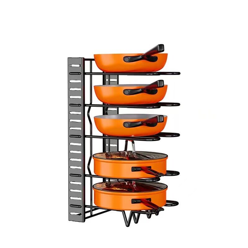 Cross-border kitchen storage rack multi-layer sink cabinet adjustable countertop floor storage pot shelf