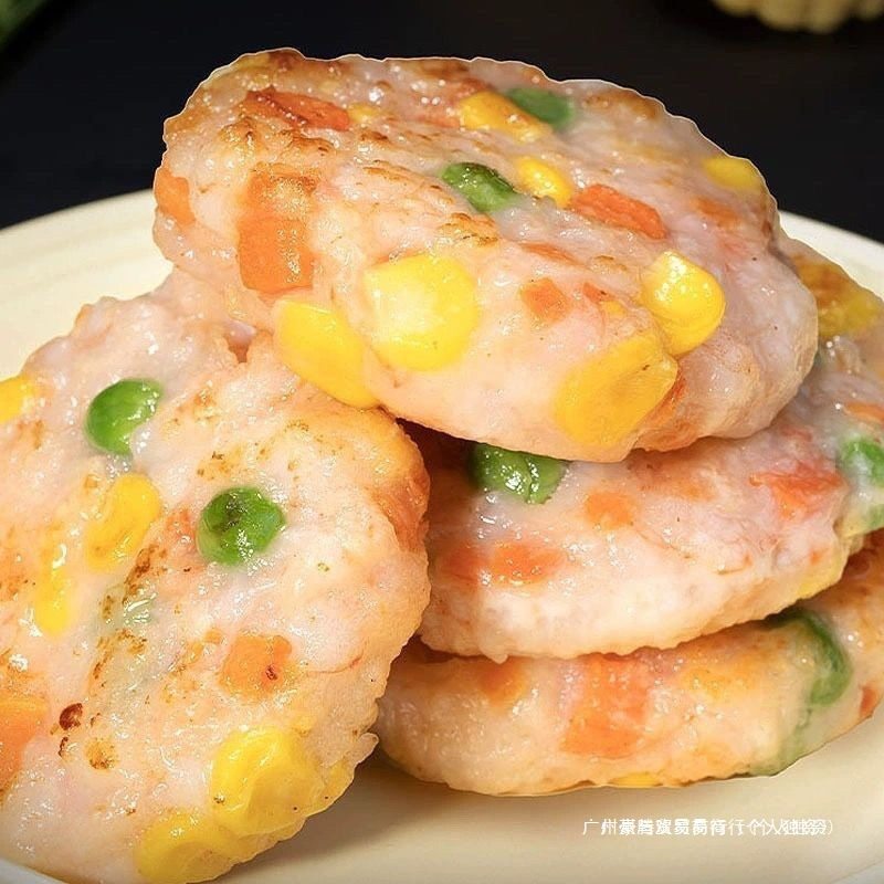 Vegetable Shrimp Cakes, Shrimp Cakes, Semi-Finished Frozen Shrimp Steaks, Kidsren's Breakfast Air Fryer, Fresh Ingredients, Large Shrimp Packaging