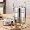 Three-Layer Insulated Stainless Steel Lunch Box, Stainless Steel Pot, Student Office Worker with Meals, Large-Capacity Insulated Bucket