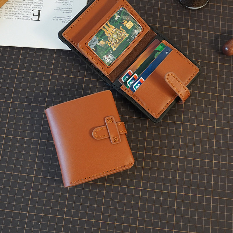 diy Handmade Wallet Real Cowhide Hand-stitched Material Bag Men's Short Boyfriend Gift Homemade Large Capacity 30% Fold