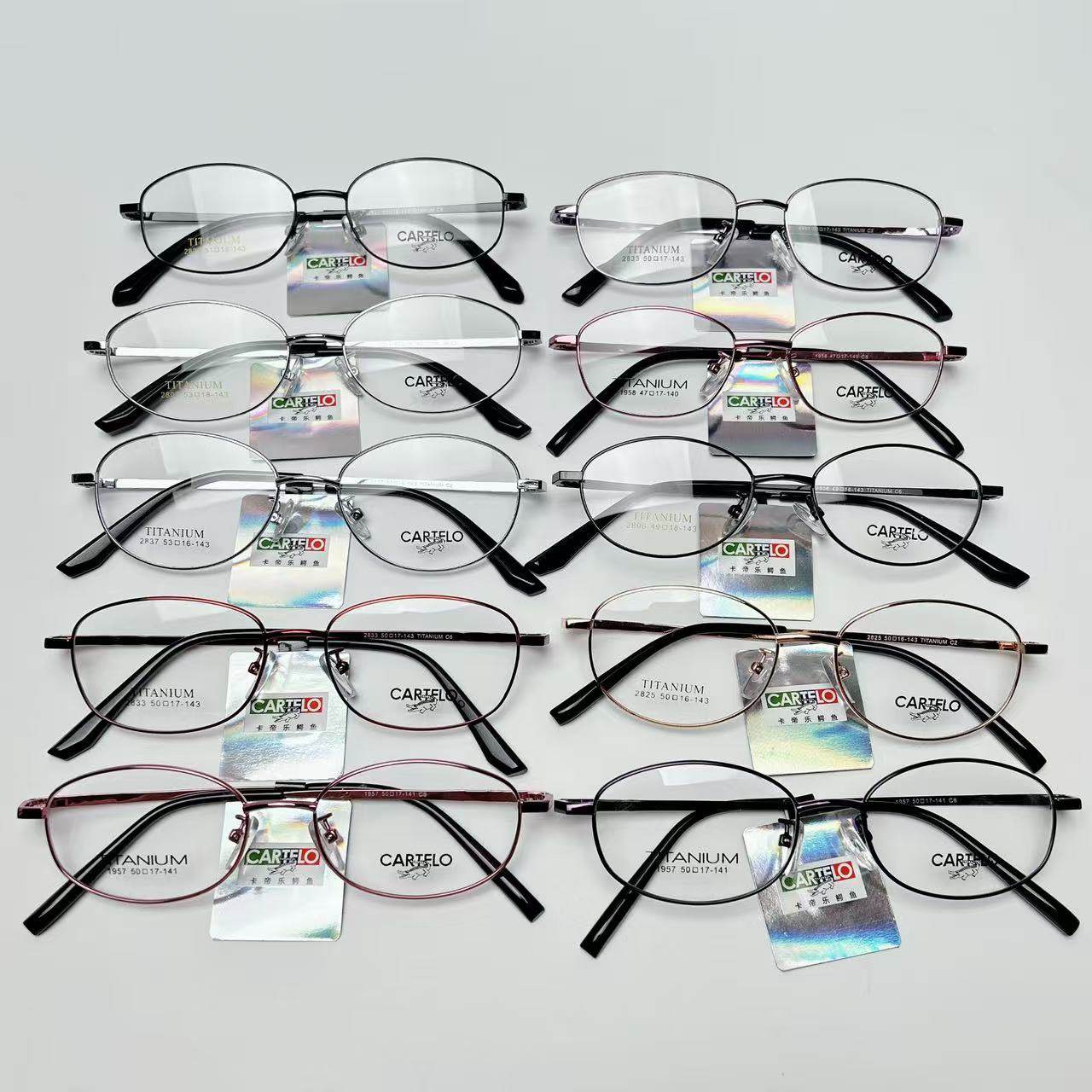 Fashionable and Elegant Full-Frame Women's Business Titanium Alloy Glasses Frame Ultra-Light Can Be Equipped with Presbyopic Small Size Optical Glasses Frame Wholesale