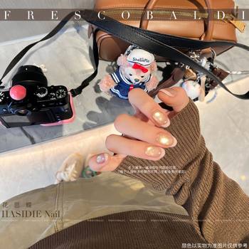 Xiaoying nail art-powder beach champagne light cat's eye fine magnetic powder cat's eye glue 5g canned nail light therapy nail polish glue