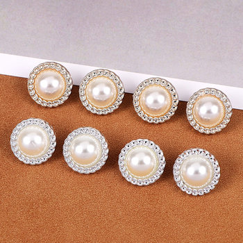 Chanel Pearl Hundred Tower Coat Coat Shirt Button High-end Sweater Woolen Cardigan Pajamas Button Decorative Buckle