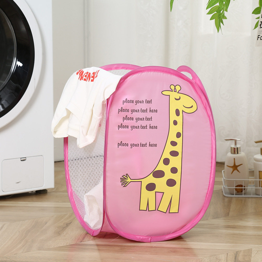 Ins New Laundry Basket Children's Cartoon Toy Bedroom Storage Basket Foldable Portable Printed Dirty Clothes Basket Wholesale
