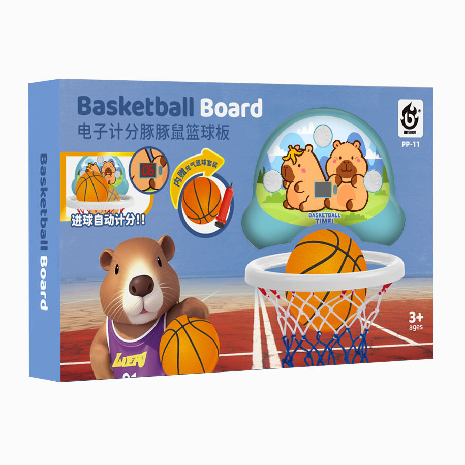 Children's Educational Dolphin Guinea Pig Indoor and Outdoor Basketball Board Interactive Boy Toy Set Arcade City Points Redemption Gift