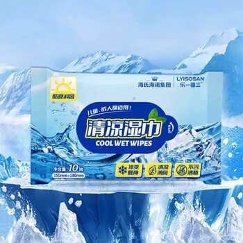 Haishi Hainuo Cooling Wet Wipes 10 Sheets for Students Military Training Mint Refreshing Cooling Face Sweat Cleansing Wipes