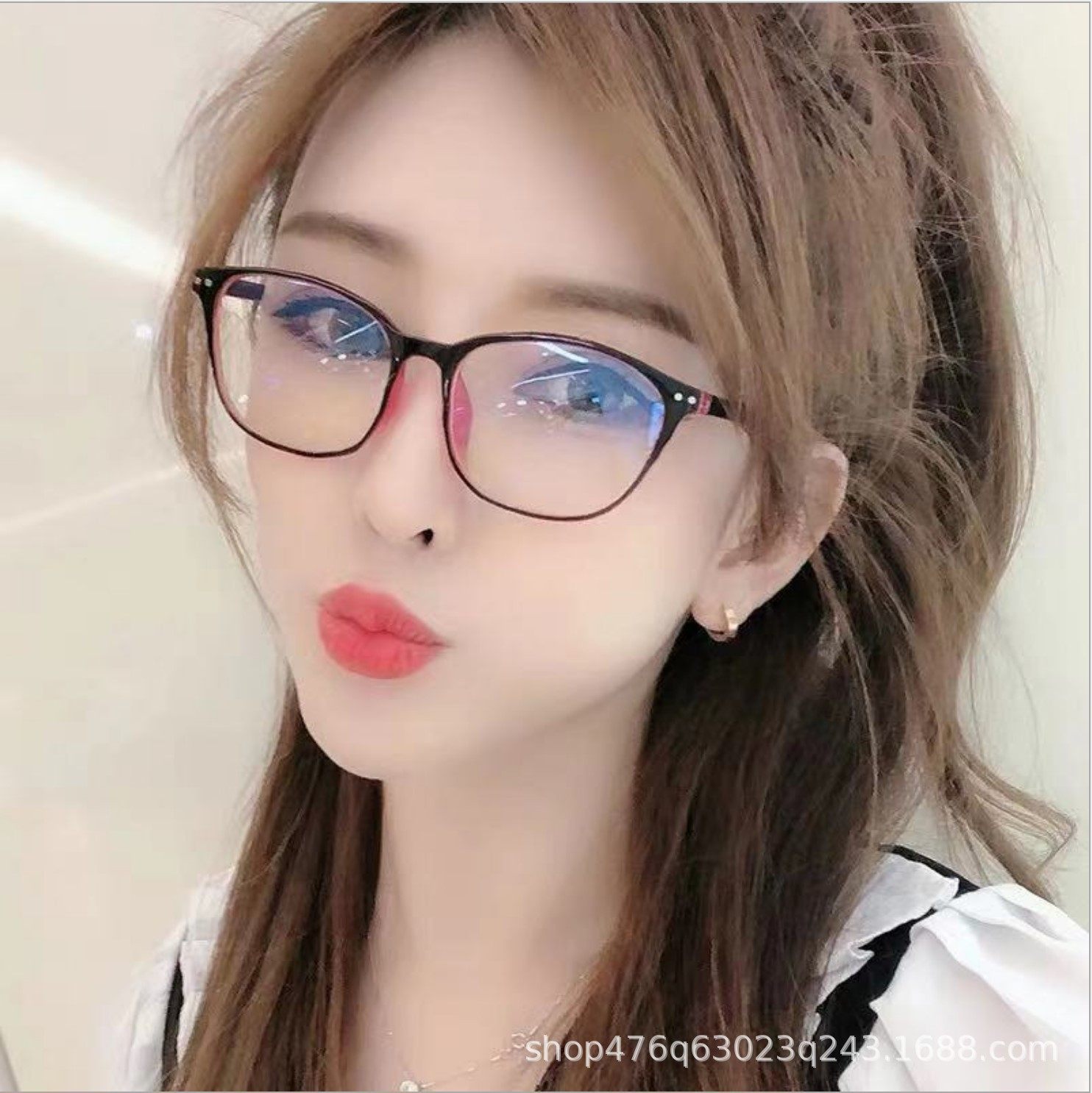Mi nail glasses women's new myopia finished glasses retro artistic all-match glasses frame computer eye protection plain glasses