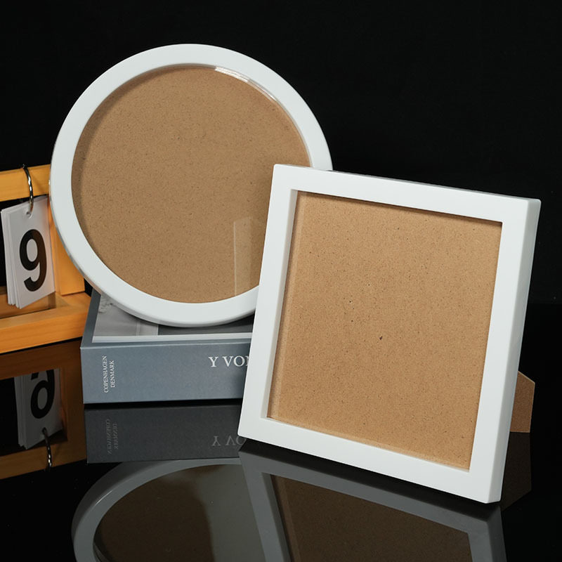 Pvc Plastic Oil Pastel Photo Frame Square Diamond Picture Frame DIY Kidsren's Handmade Round Framed Puzzle