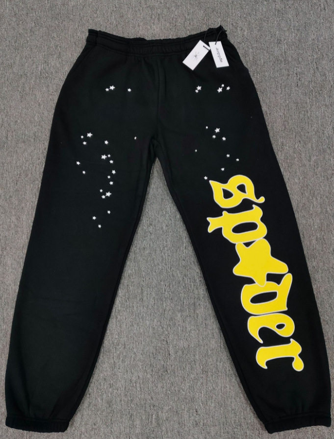 跨境爆款连帽衫555555美潮街头重磅宽松Sp5der卫衣卫裤男套装现货