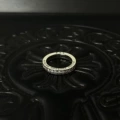 White diamond row diamond ring-white diamond