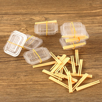 Simulation Mini Fast Food Box Miniature Food Toy DIY Disposable Transparent Packaging Box Meal Kitchen Utensils Toy Container Accessories