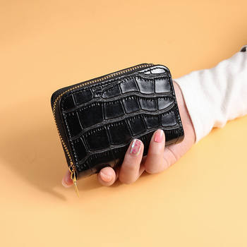 New zipper card holder niche women's driving license card holder multi-card large capacity small bag mini thin coin purse