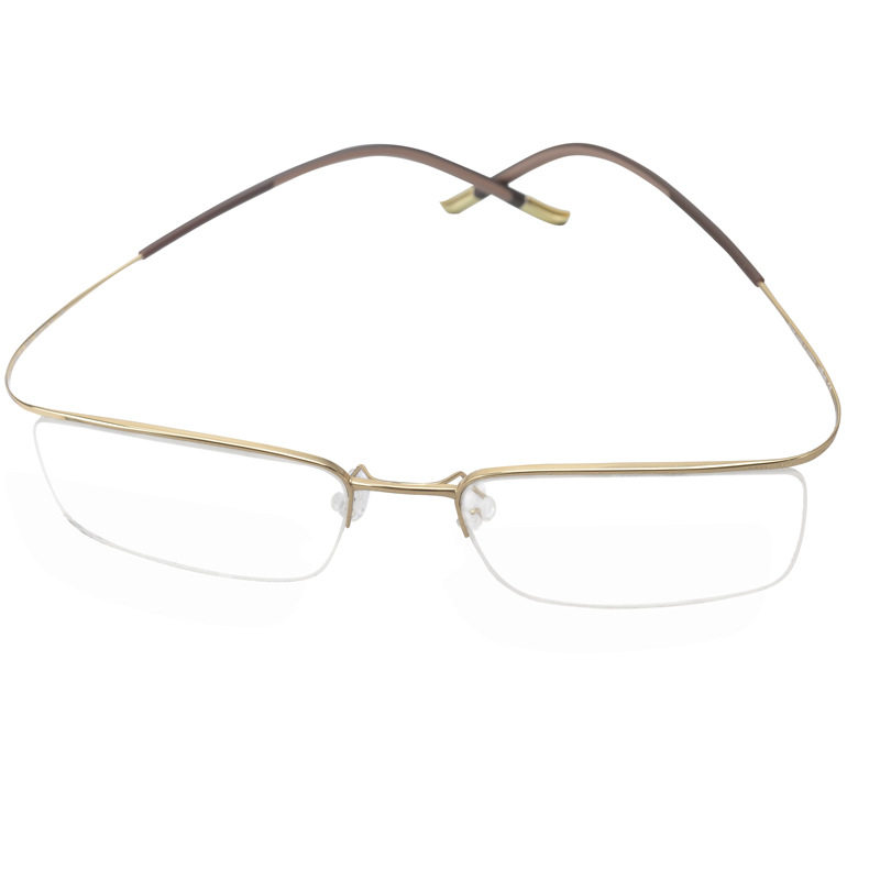 Men's and women's glasses frame pure titanium myopia glasses frame half frame retro glasses frame wholesale