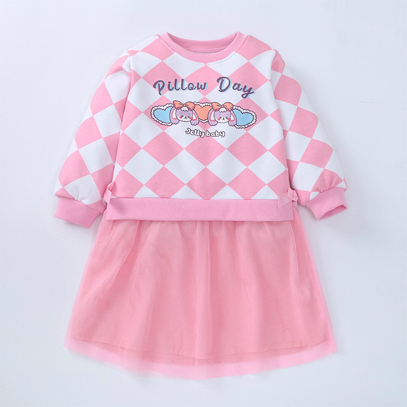 Kids' New Autumn & Winter Stylish Fleece-Lined Thickened Dress