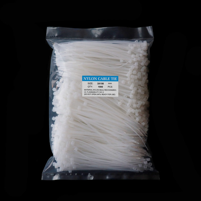 Self-Locking Nylon Small Cable Ties, Plastic Cable Ties, Small Size Bundling Straps, High Temperature Resistant Packaging Straps