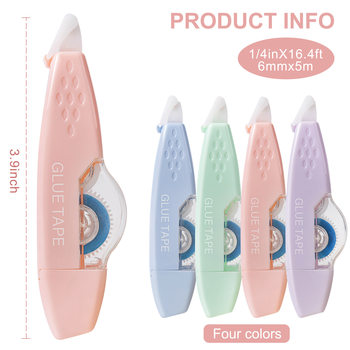 Replacement core large capacity dot glue high color value Morandi color mute widening correction band card students