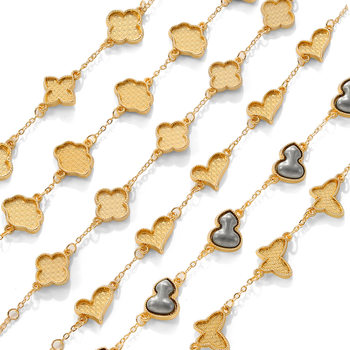 Popular Song Brocade Gourd Bracelet with Cover, Five-Section Butterfly Tire Bottom Accessories, Patch Filigree DIY Creative Handmade Jewelry