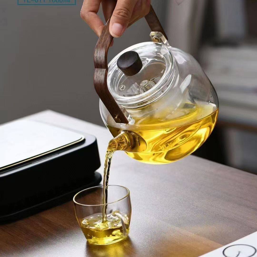 High Borosilicate Glass Teapot Tilder Pot Cooking Integrated Thickened Large Capacity Tea Boiling Teapot Electric Ceramic Stove Kettle