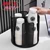Disposable Paper Cup Holder 360-degree Rotating Storage Rack Multi-scene Removable Storage Rack Plastic Office Fit Rack