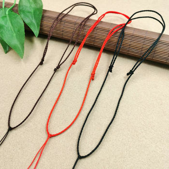 Simple handmade braided rope gold and silver jade pendant lanyard batch adjustable brown necklace braided rope