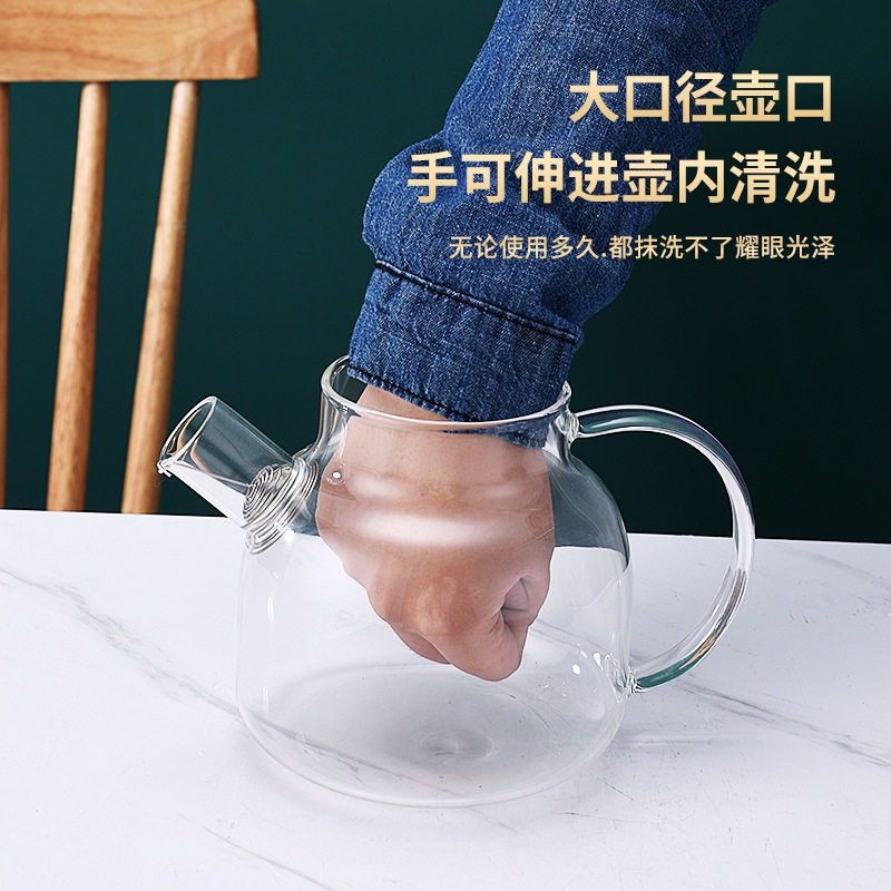 Split smart glass kettle transparent glass kettle flower teapot mini tea maker automatic insulation gift
