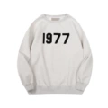 White and gray crew neck sweatshirt