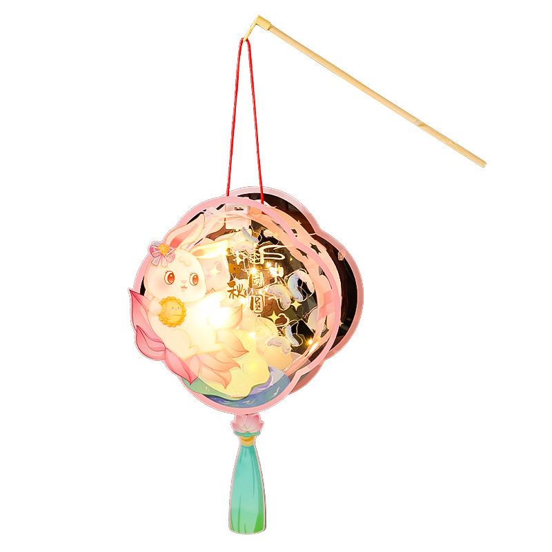 Hand-Held Lanterns for Children, Year of the Horse 2026 New Model, Decorative Handmade DIY Materials, Lantern Festival Bunny Lanterns