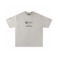 Paris new flame Big B letter printed short sleeve t-shirt is gray