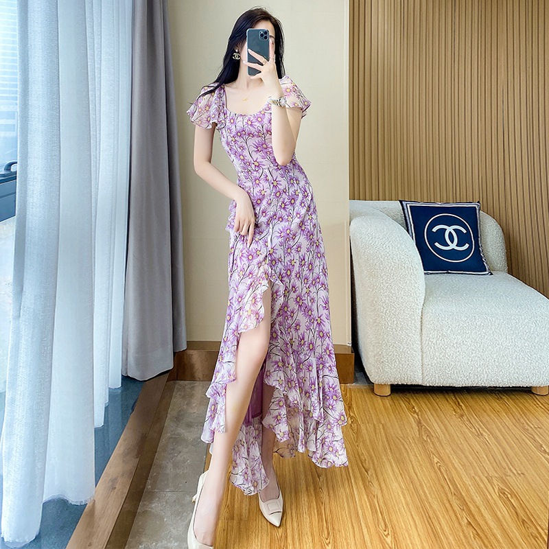 (Mới) Mã A8571 Giá 1350K: Váy Đầm Liền Thân Dáng Dài Nữ Dotdhi Hàng Mùa Hè Họa Tiết Hoa Thời Trang Nữ Chất Liệu Vải Voan G04 Sản Phẩm Mới, (Miễn Phí Vận Chuyển Toàn Quốc).