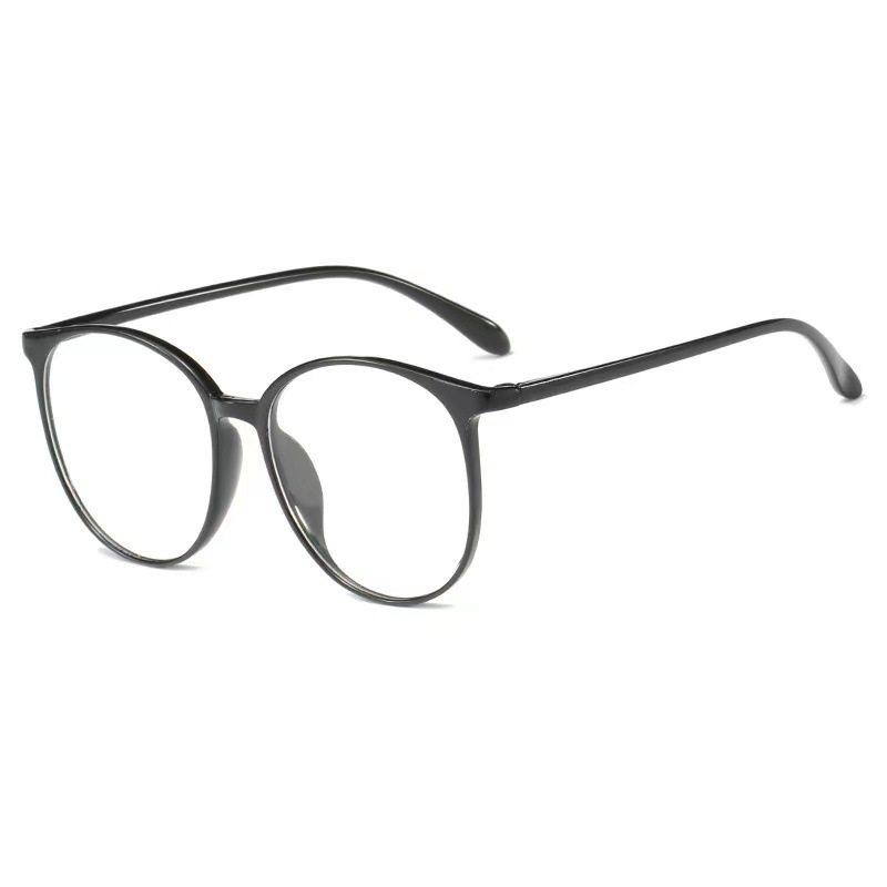 Ultra-Light Large Round Frame Glasses for Nearsighted Women, Can Be Fitted with Prescription Lenses, Natural Look, Round Face, Makes Face Look Smaller, Trendy Large Frame