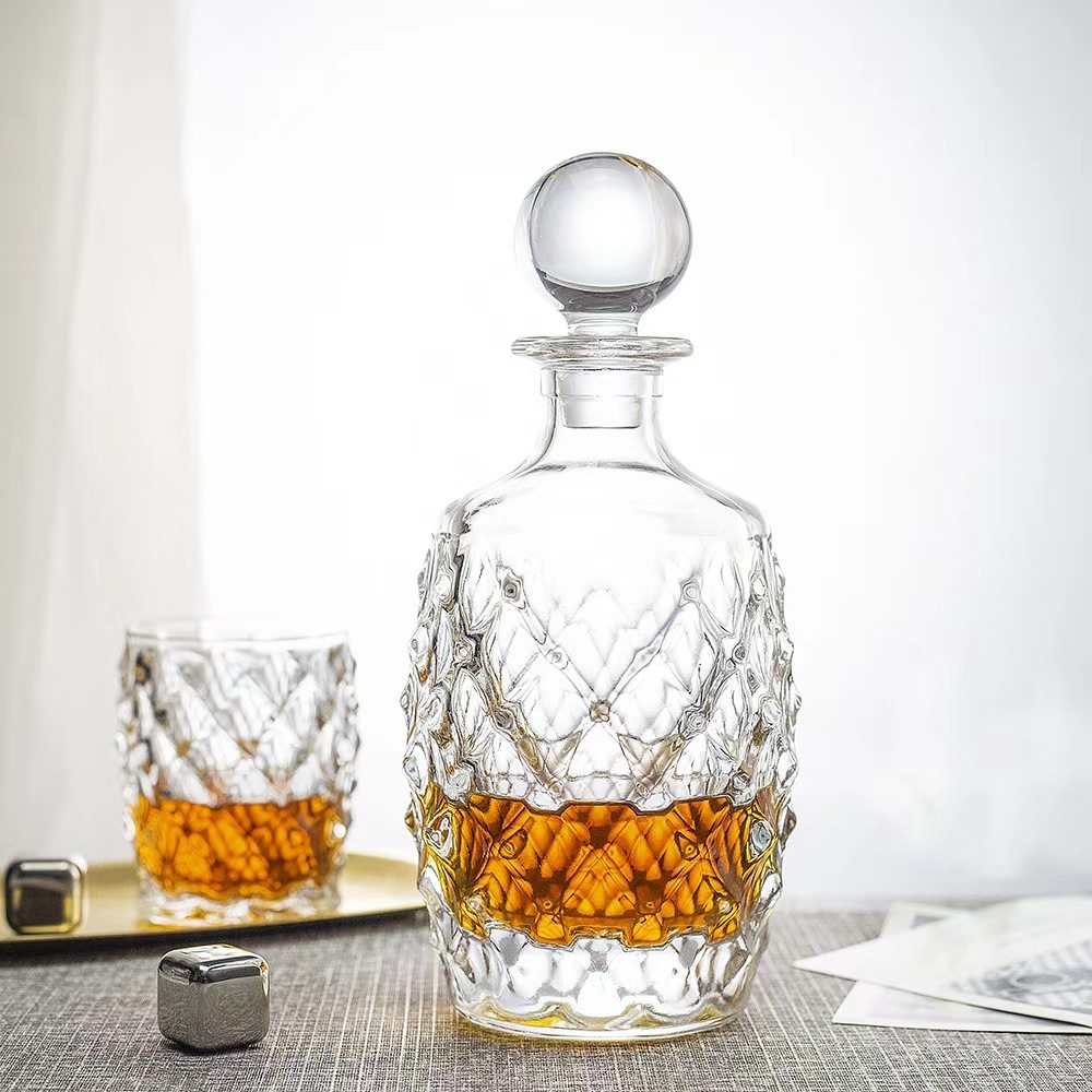 Amazon Cross-border Crystal Glass Whiskey Wine Bottle Wine Bottle Wine Bottle Wine Decanter Wine Bottle Wine Glass Wine Set