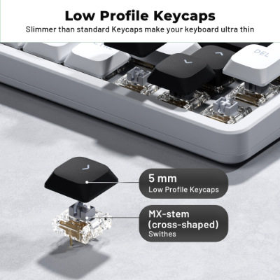 Xvx Low Shaft Height Pbt Material Engraved Translucent Characters/Transparent Keycap 127 Keys Small Full Set Cross-Border Europe