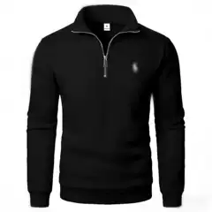 2025 Ribbed Ultra-Soft 460g Stand Collar Half-Zip Sweatshirt with Fleece, Oversized European Size, European and American Street Style