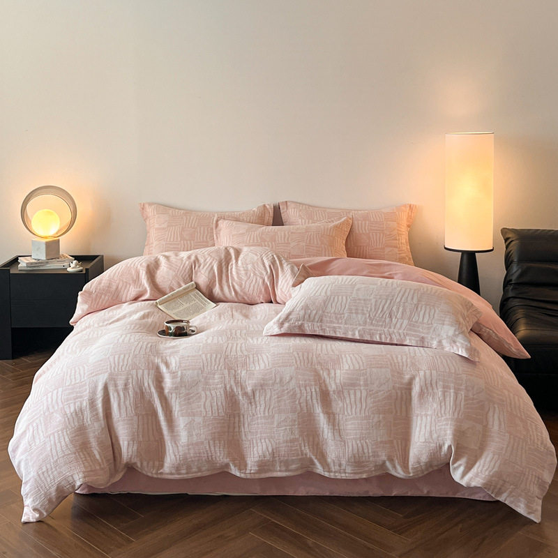 First-Hand Supply Factory Direct Supply of Cotton Thickened Three-Layer Yarn Brushed Adult Bedding Three- and Four-Piece Sets Wholesale