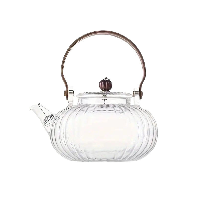 Japanese-style Small Teapot with Beam Household High Temperature Resistant Glass Teapot Single Pot Electric Ceramic Stove Boiling Teapot Kettle Tea Set